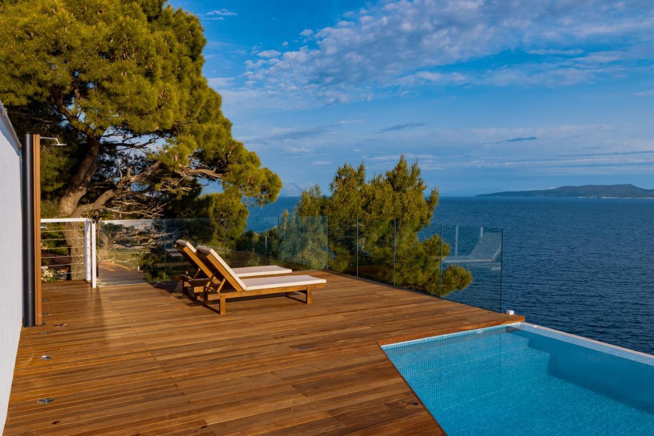 Luxury Apartments Villa Ruzmarina With New Heated Infinity Pool And Lounge Area Marusici  المظهر الخارجي الصورة