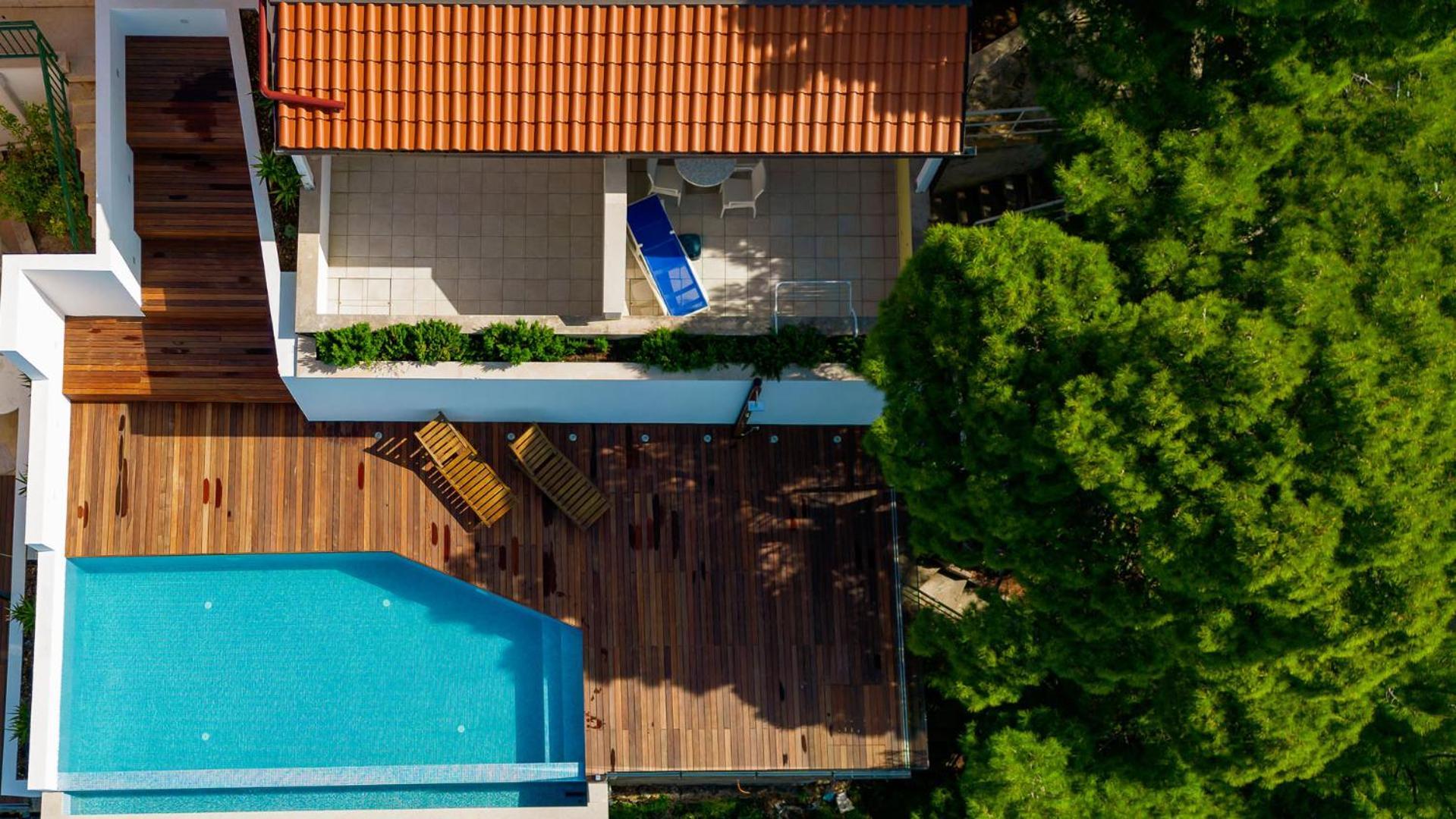 Luxury Apartments Villa Ruzmarina With New Heated Infinity Pool And Lounge Area Marusici  المظهر الخارجي الصورة