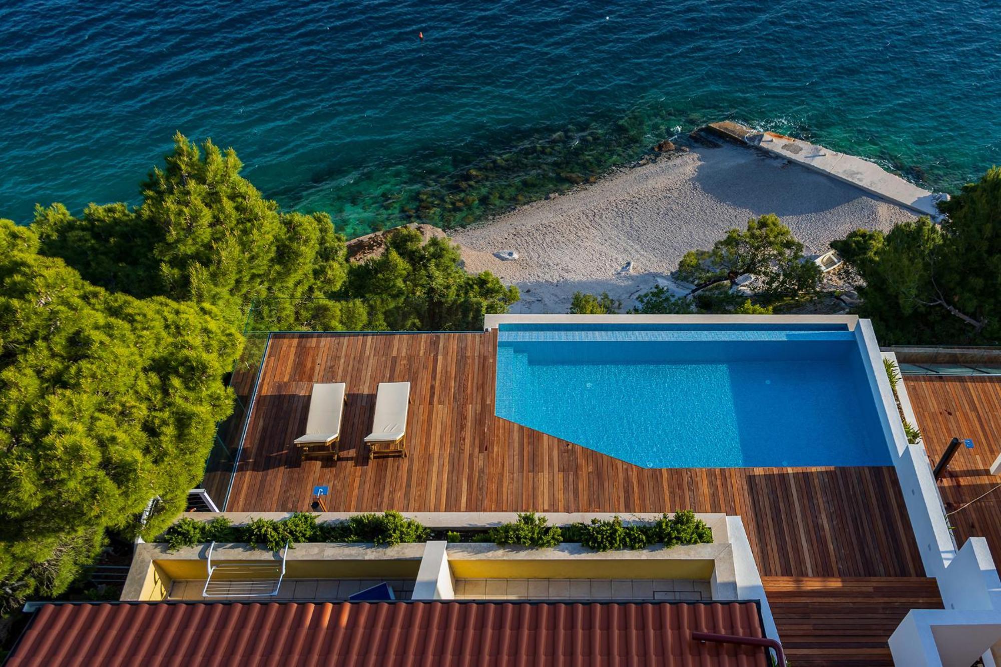 Luxury Apartments Villa Ruzmarina With New Heated Infinity Pool And Lounge Area Marusici  المظهر الخارجي الصورة